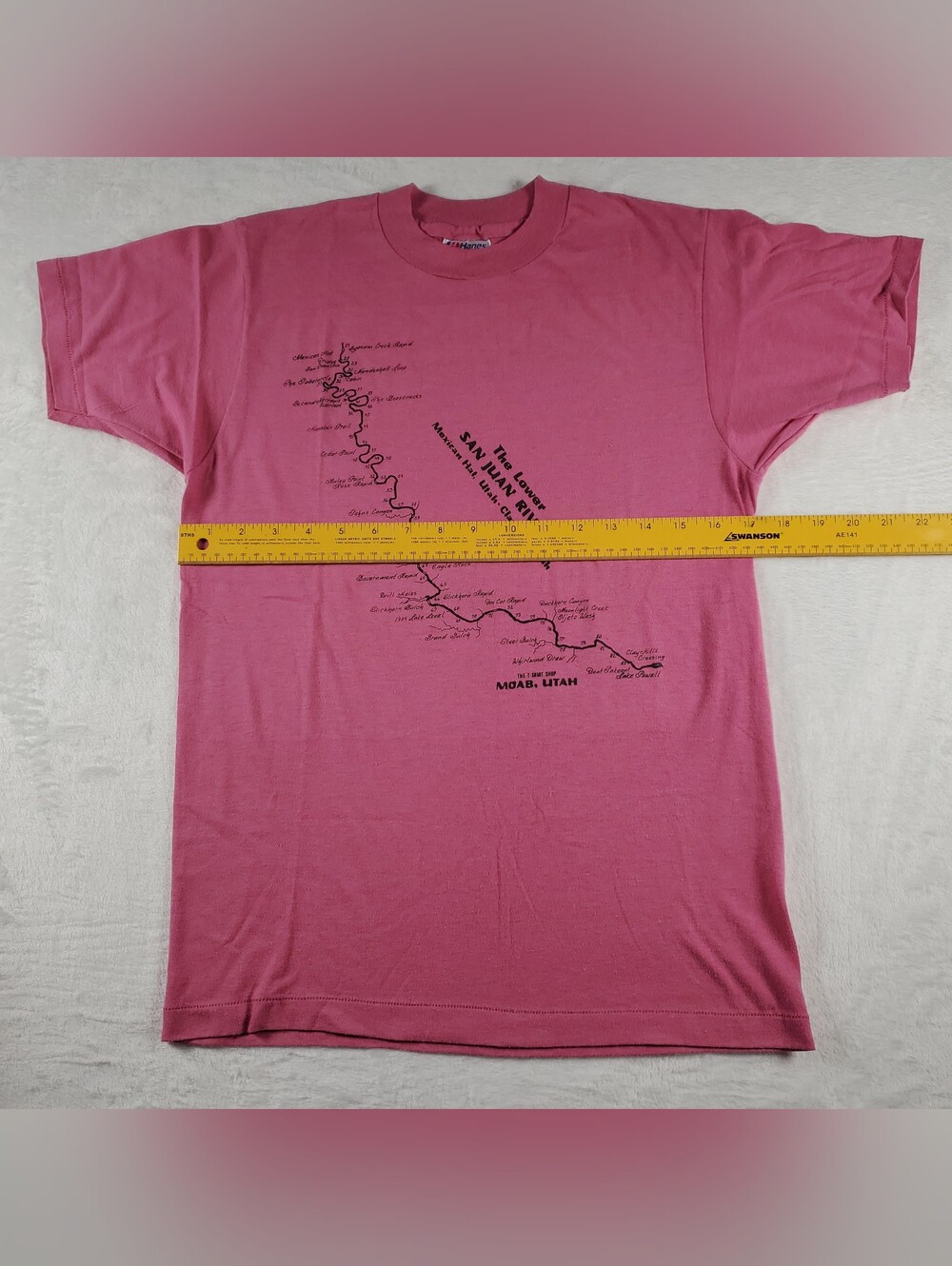 Vintage 90s San Juan River Moab Utah T-shirt Made In USA Single-Stitch XS READ - Picture 2 of 8